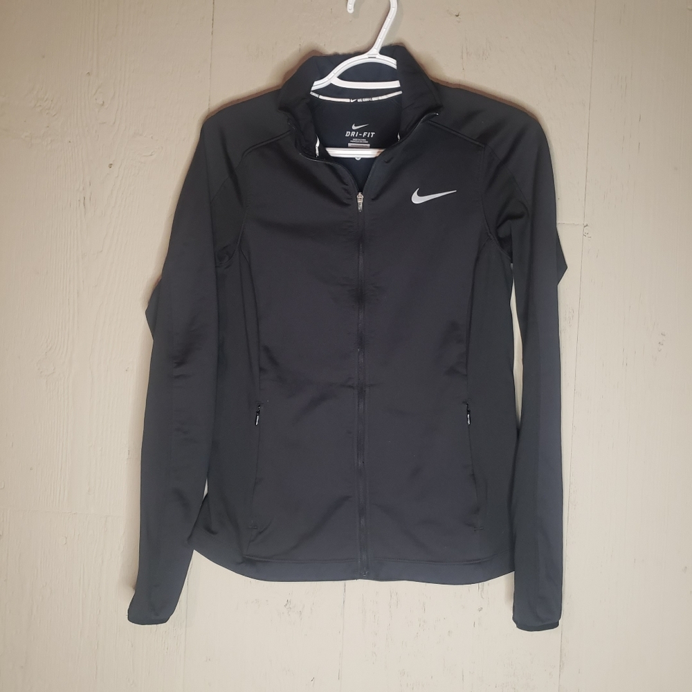 Nike Dri Fit Full Zip Athletic Jacket Zip Pockets Size Small